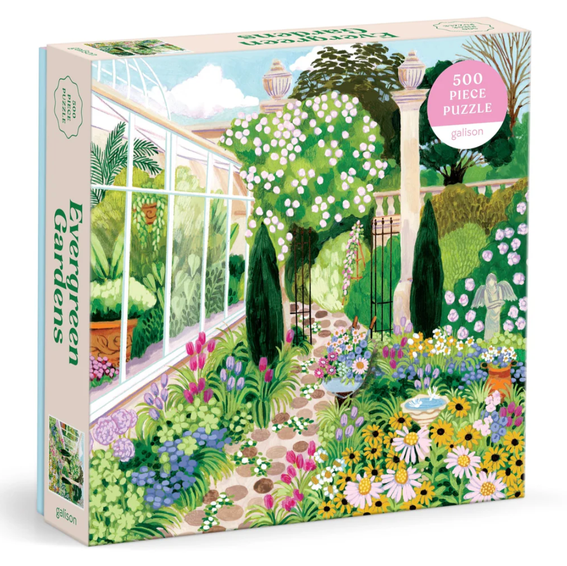 500 Piece Puzzle, Evergreen Gardens