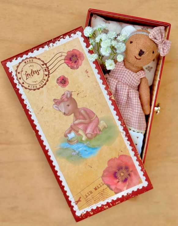 Bear in Stamp Holder Box
