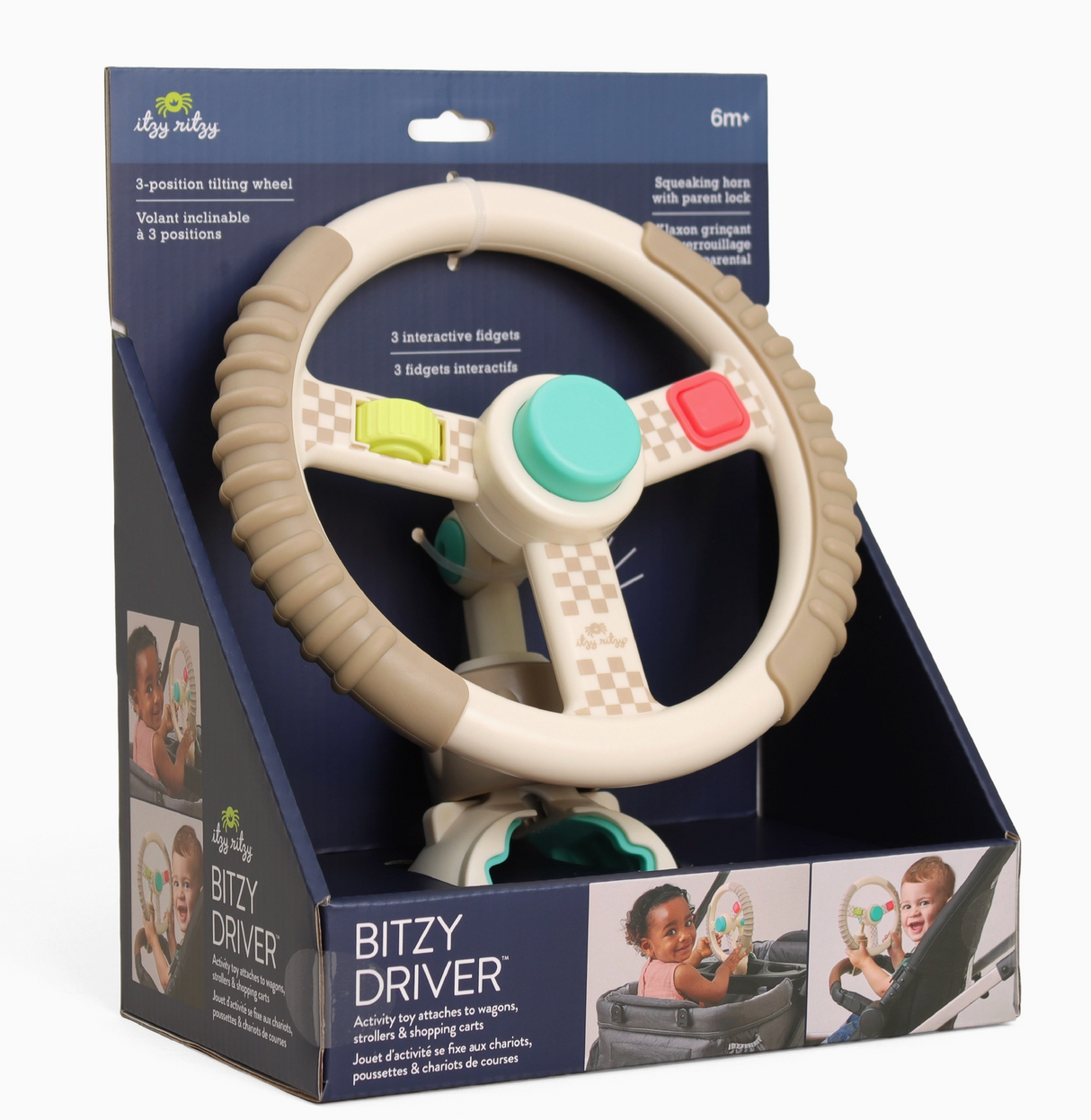 Bitzy Driver Stroller Steering Wheel Toy Preschool Itzy Ritzy