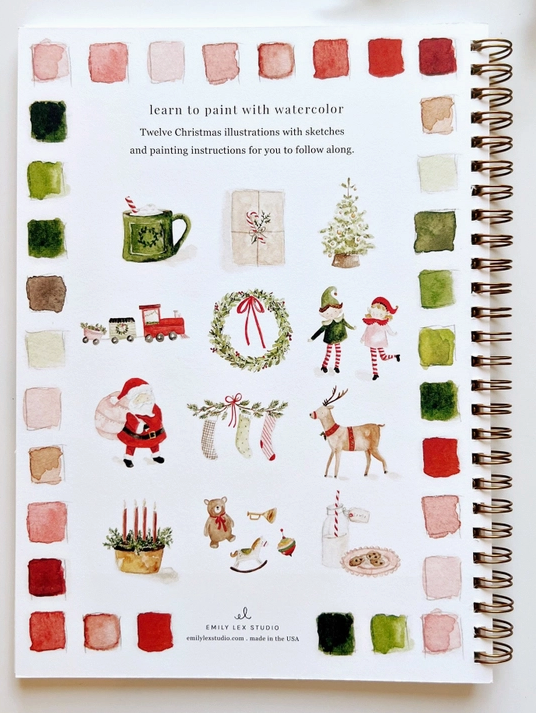 Christmas Watercolor Workbook