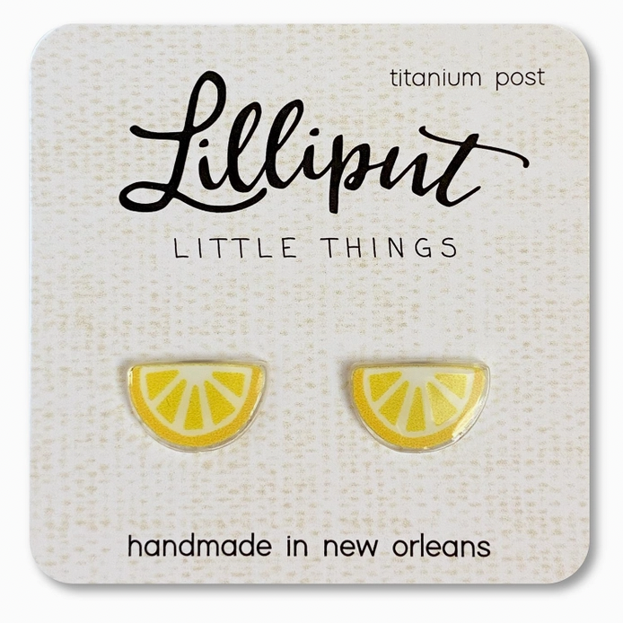 Lemon Wedge Earrings