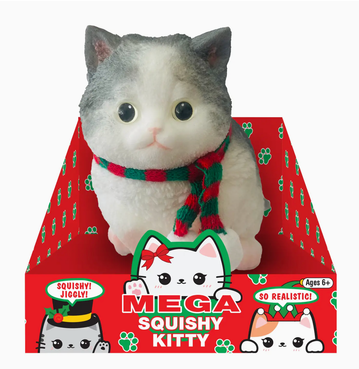 Mega Holiday Kitty Jiggle Squishy