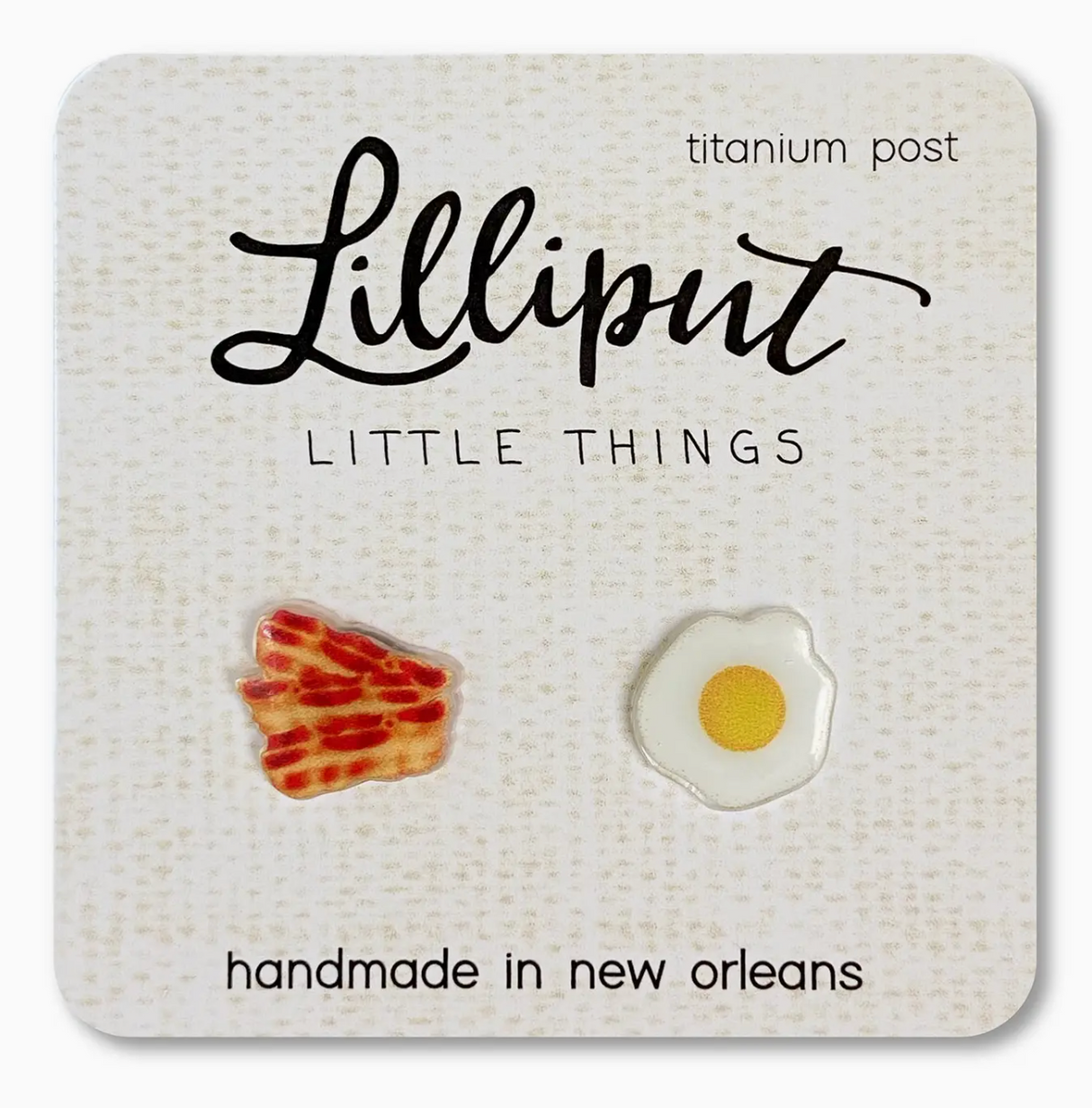 Bacon and Egg Earrings Lilliput Little Things