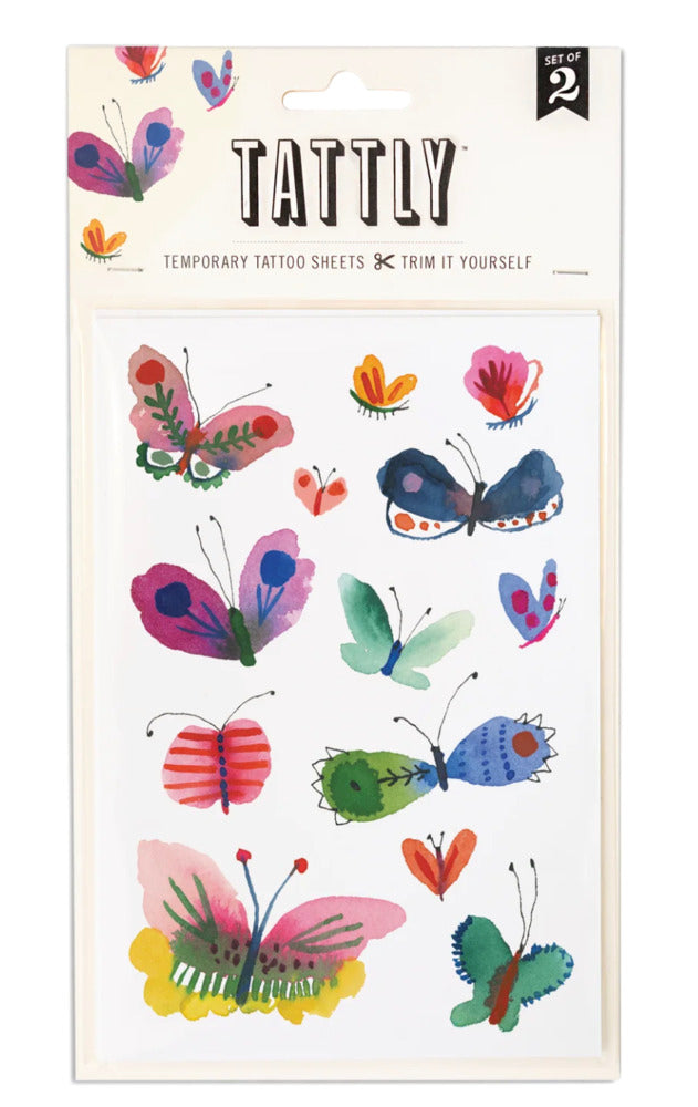 Butterfly Frenzy Tattoo Sheet Tattly