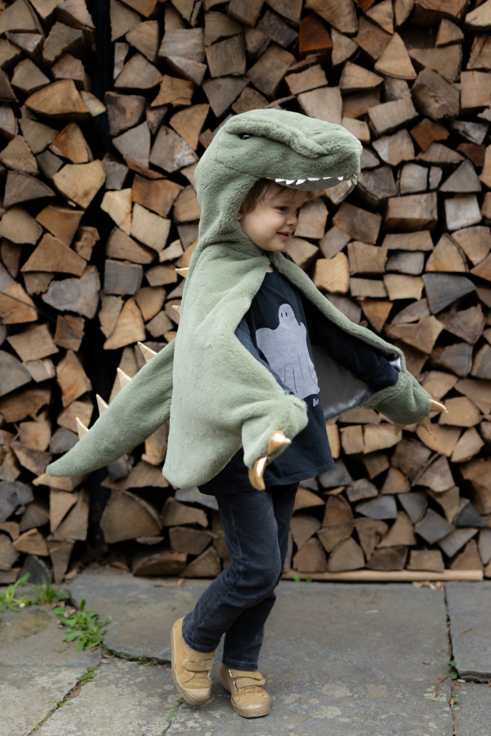 Green T-Rex Cuddle Cape (Size 2T)