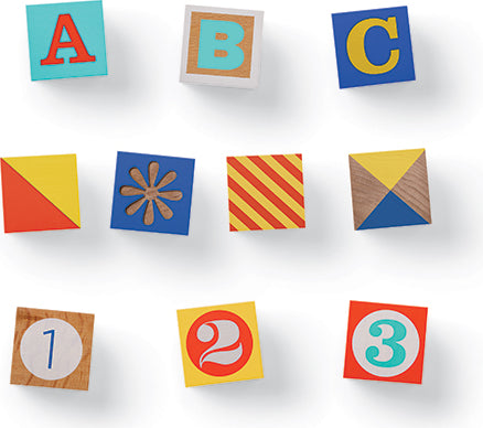 ABC - 123 Wood Blocks