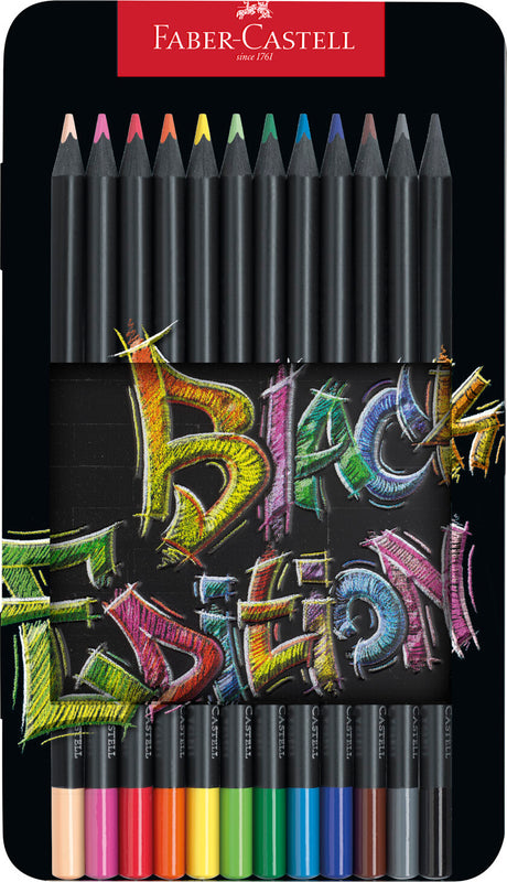 Color Pencils Black Edition 12Ct Tin