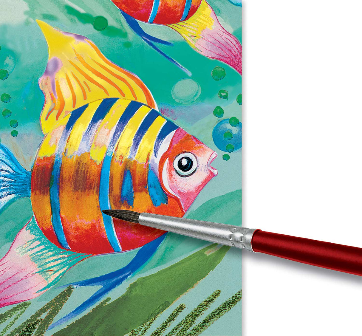 Watercolor Set with 12 Colors and Brush