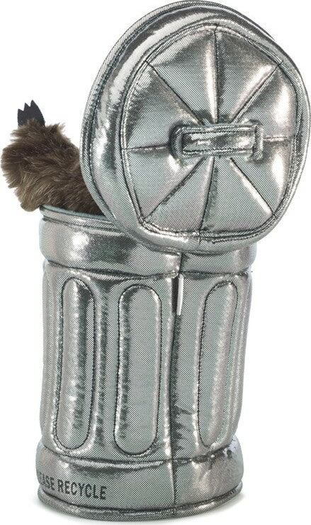 Raccoon in Garbage Can Hand Puppet Folkmanis