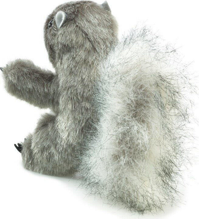 Mini Gray Squirrel Finger Puppet