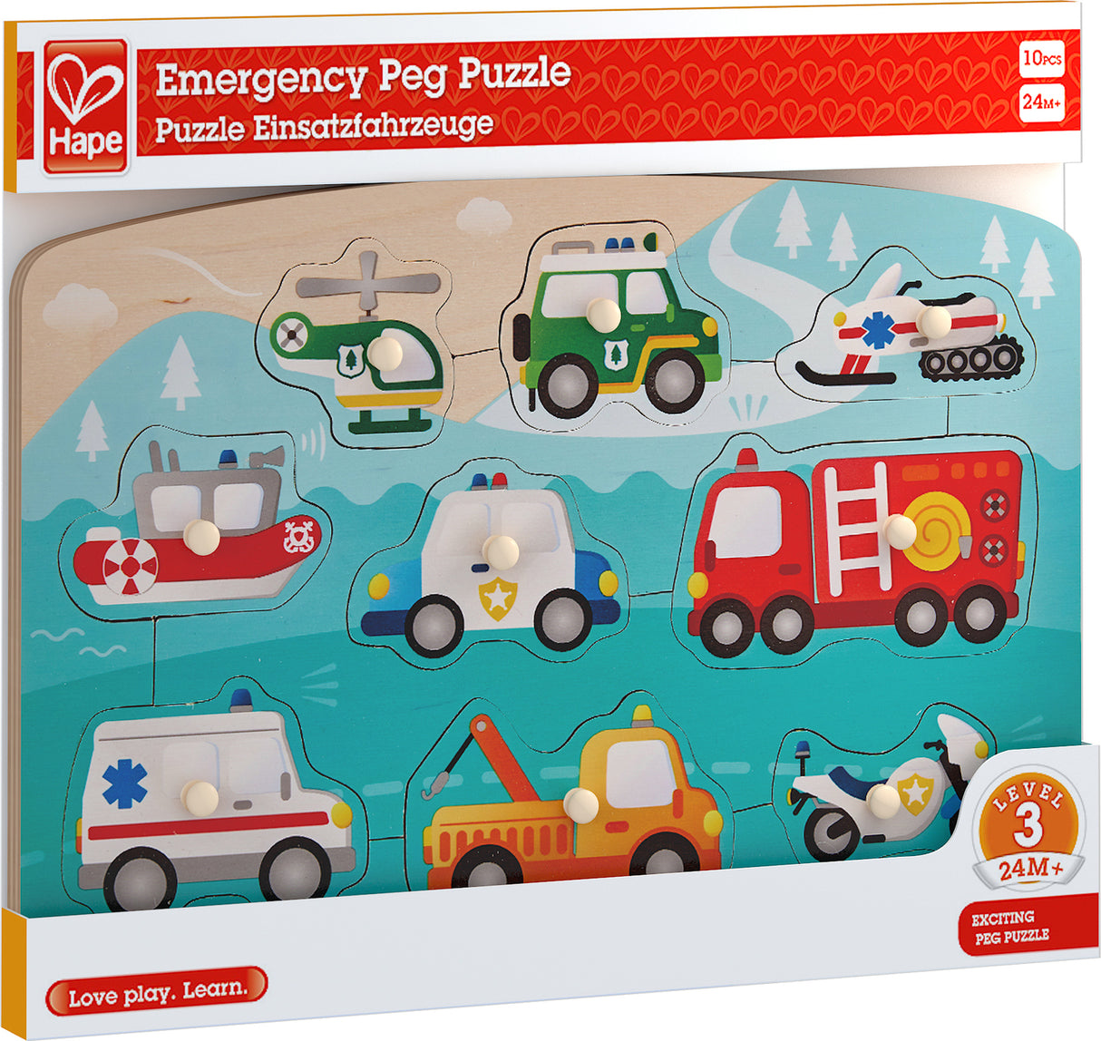 Emergency Wooden Peg Puzzle