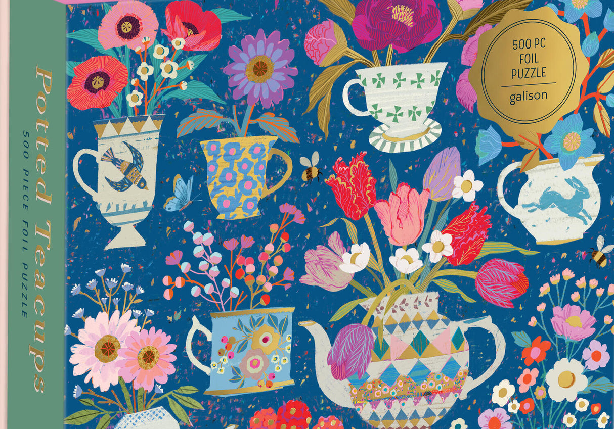 Victoria Ball Potted Teacups 500 Piece Foil Puzzle