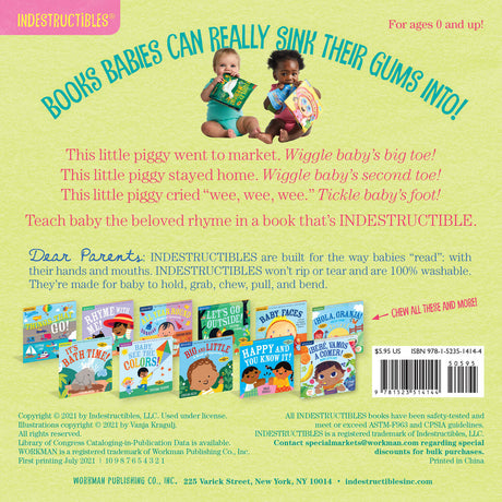 Indestructibles: This Little Piggy: Chew Proof Ā· Rip Proof Ā· Nontoxic Ā· 100% Washable (Book for Babies, Newborn Books, Safe to Chew)
