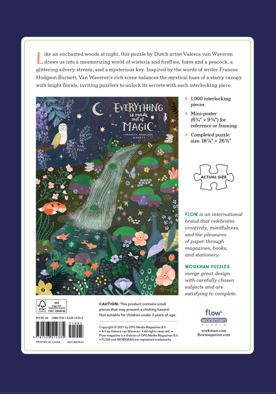 Everything Is Made Out of Magic 1,000-Piece Puzzle (Flow): for Adults Families Picture Quote Mindfulness Game Gift Jigsaw 26 3/8” x 18 7/8”