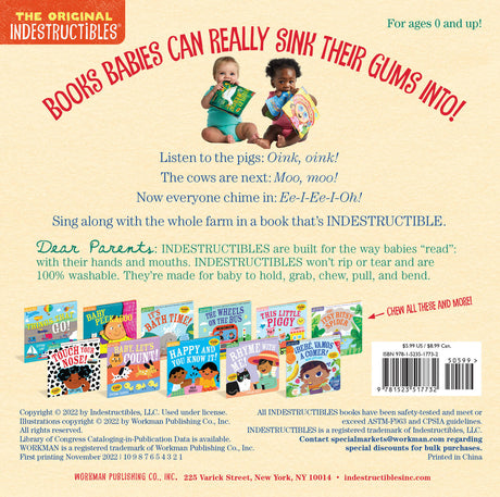 Indestructibles: Old MacDonald Had a Farm: Chew Proof Ā· Rip Proof Ā· Nontoxic Ā· 100% Washable (Book for Babies, Newborn Books, Safe to Chew)