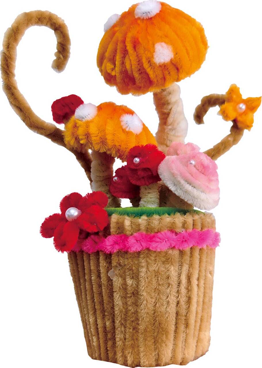 Mushroom Cupcake - Chenille Craft Kit