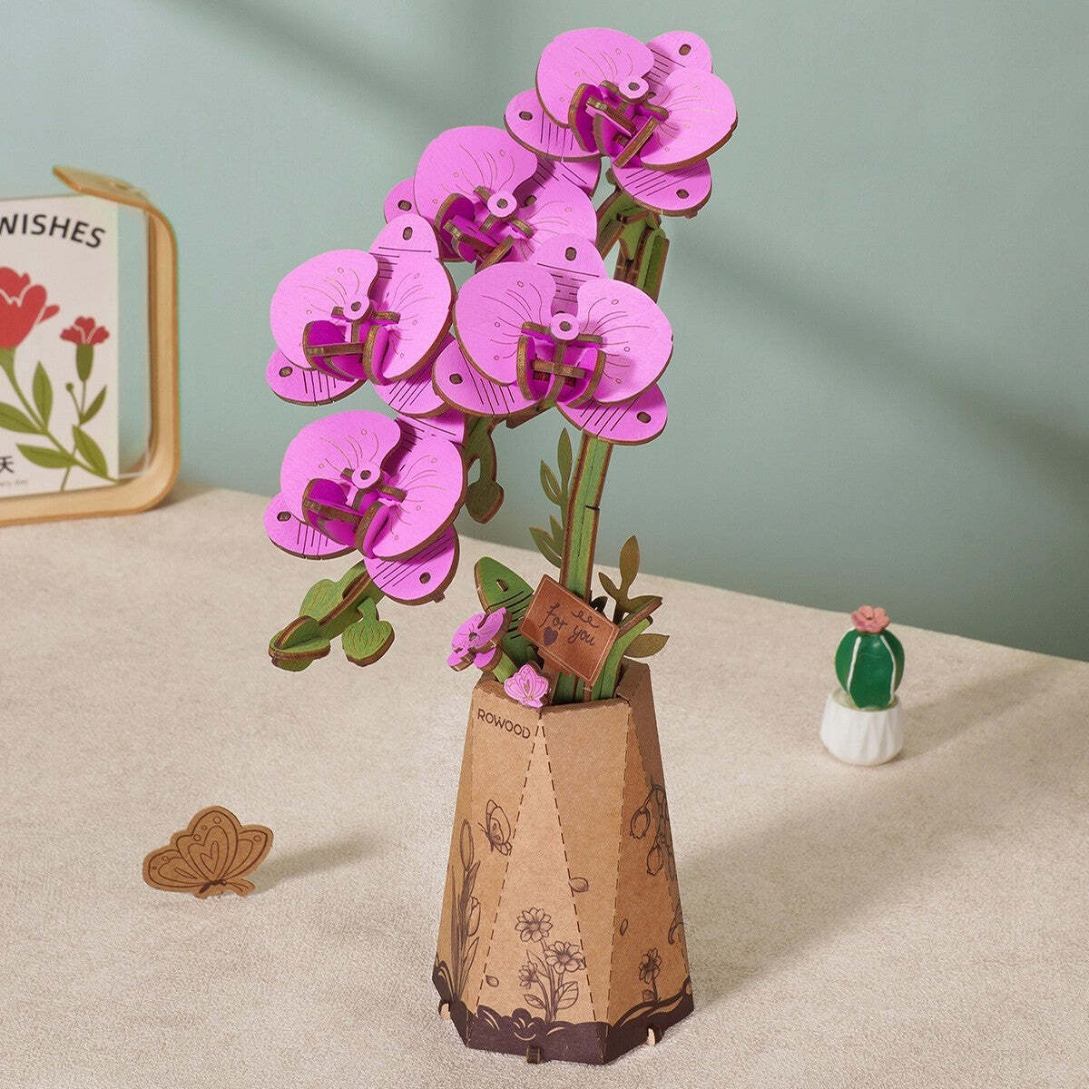 Purple Moth Orchid - Modern Wooden Puzzle