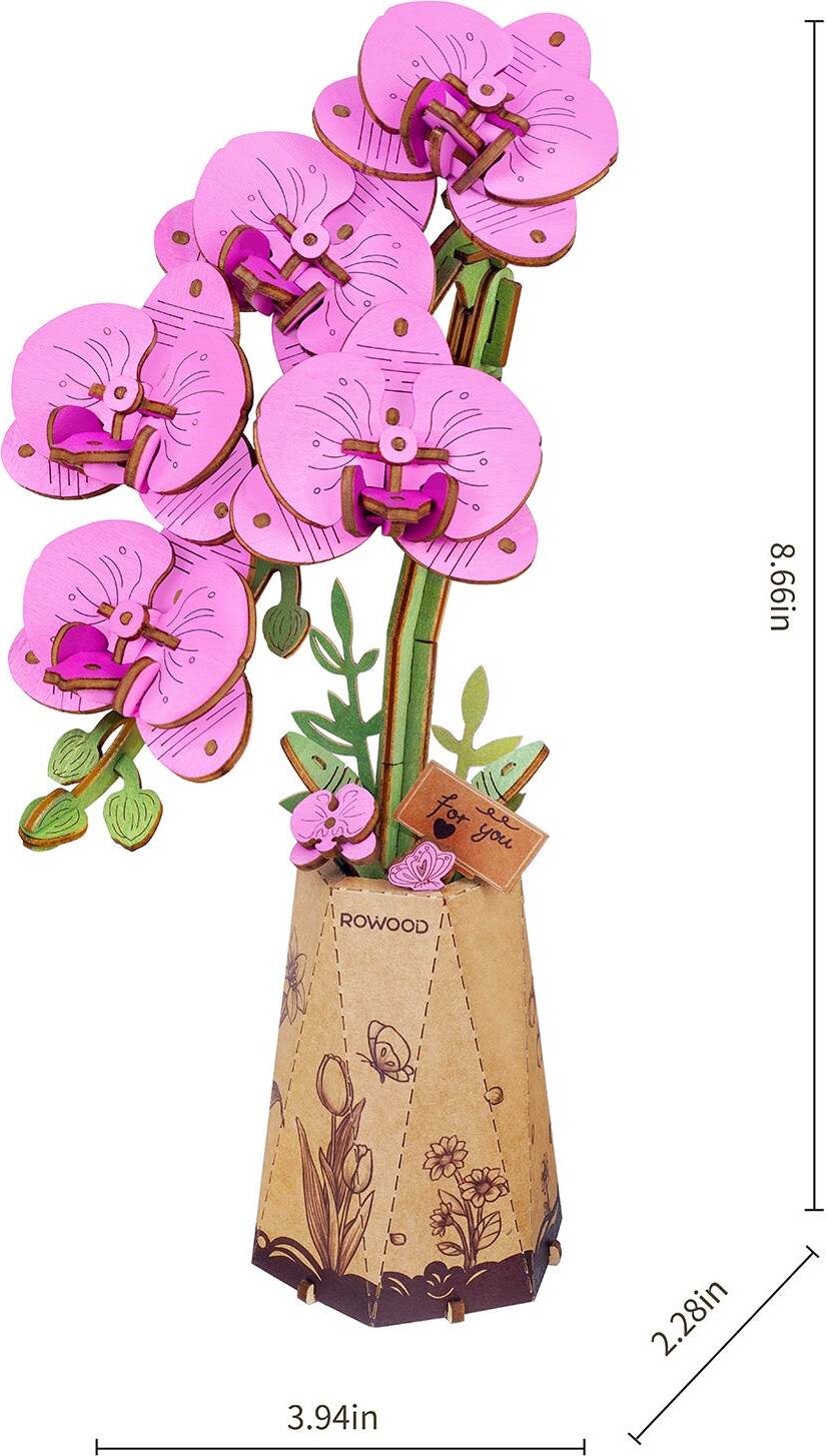 Purple Moth Orchid - Modern Wooden Puzzle