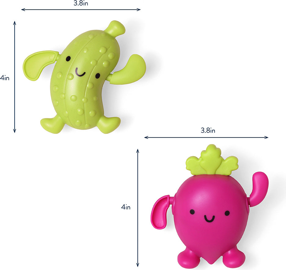Silly Swimmers™ - Whimsical Wind-Up Bath Toys (Pickle & Beet)