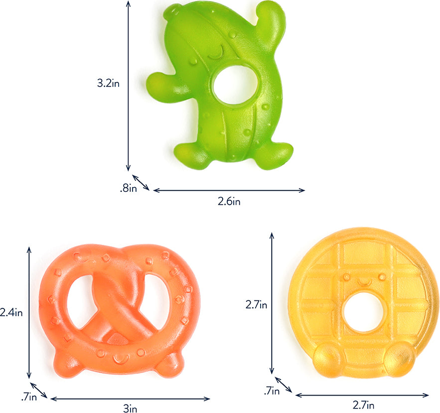 Cutie Coolers™ - Set of 3 Water-filled Teethers - Silly Foods Itzy Ritzy