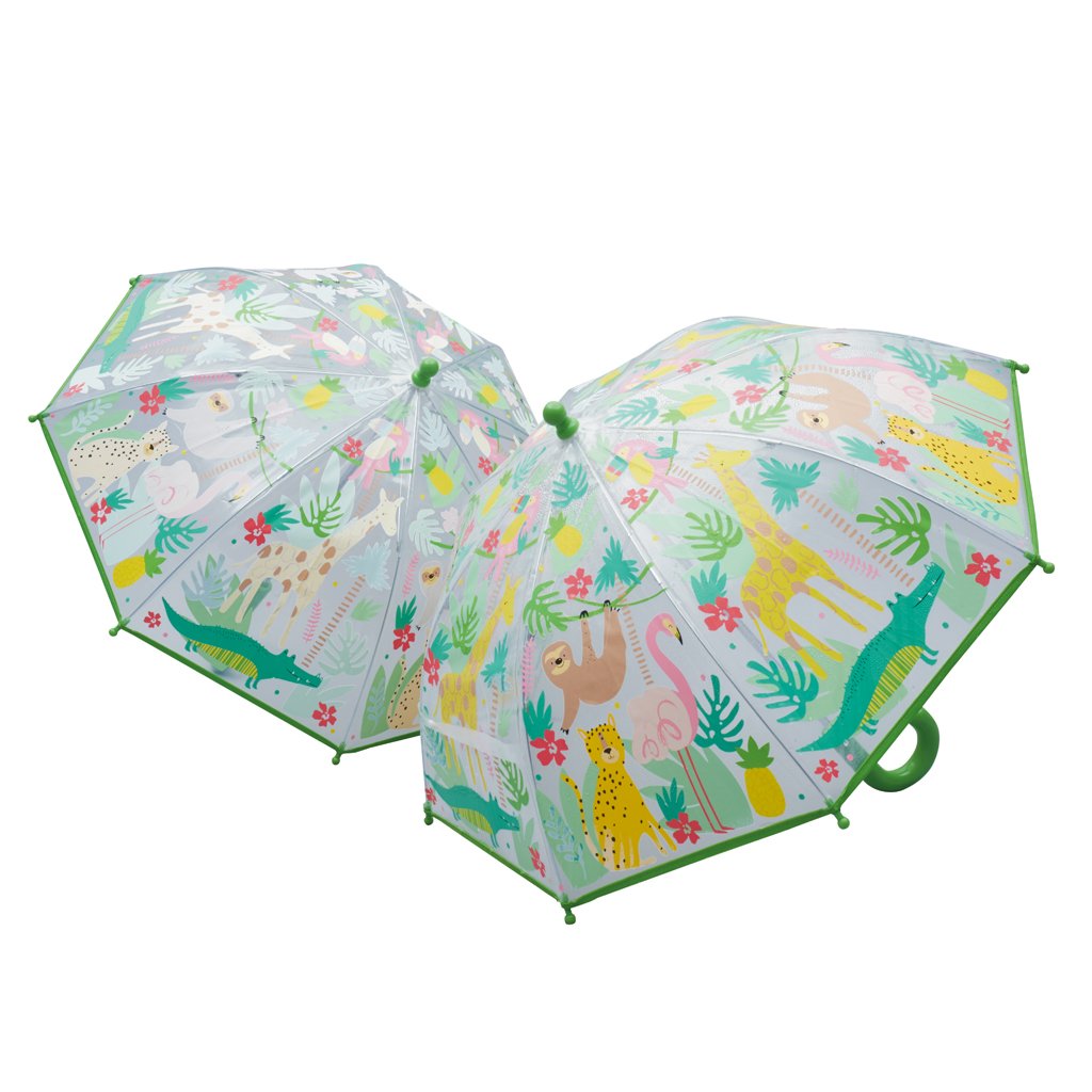 Color Changing Umbrella, Jungle Floss and Rock