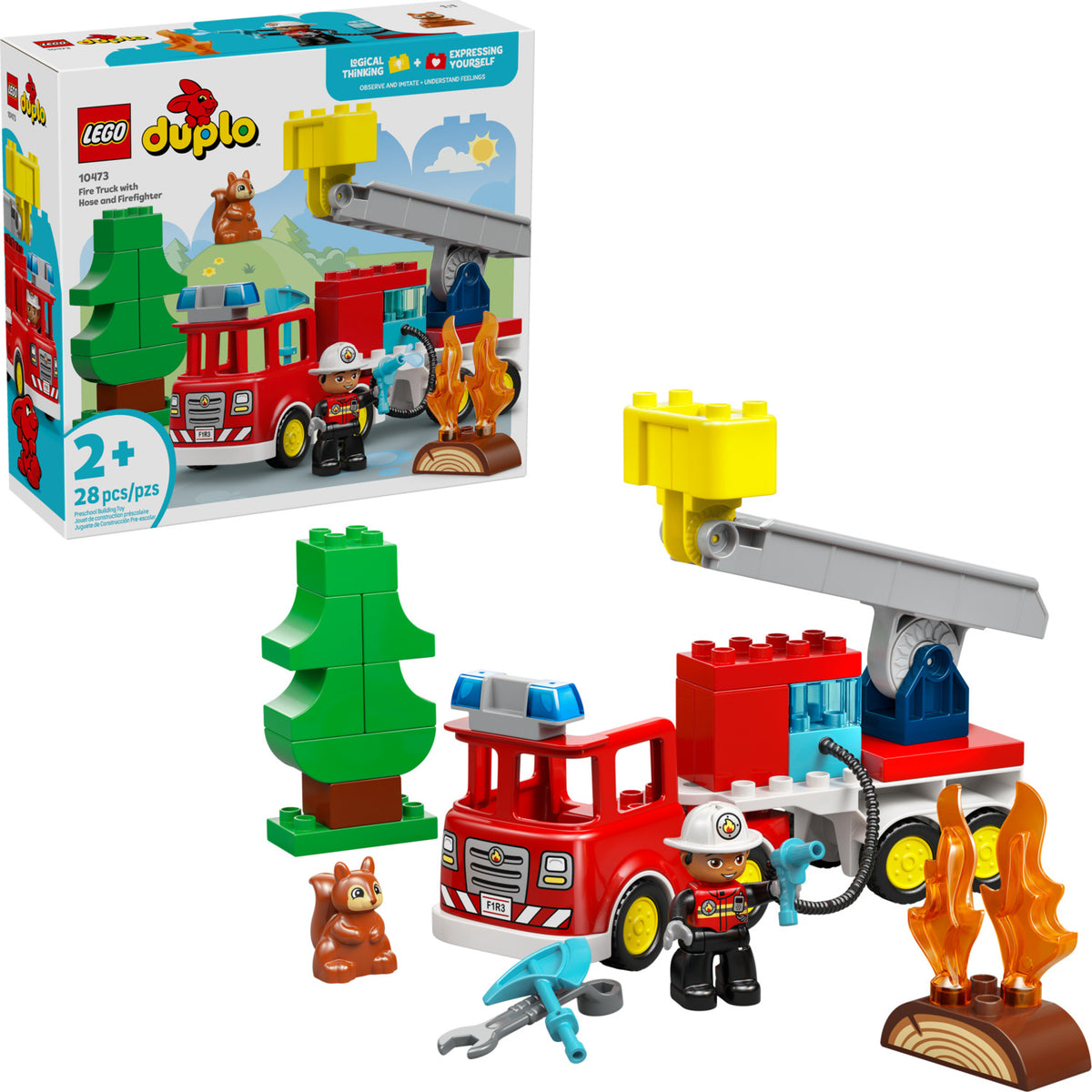 LEGO DUPLO Town: Fire Truck with Hose and Firefighter