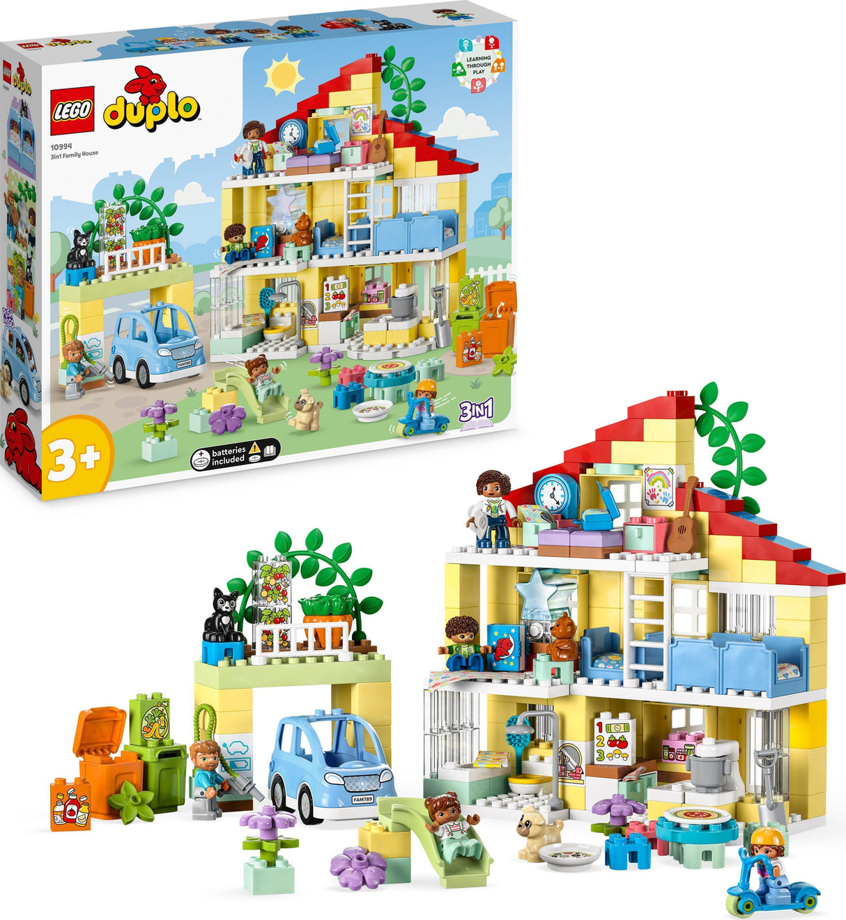 10994 3 in 1 Family House Set with Toy Car - LEGO Duplo - Pickup Only