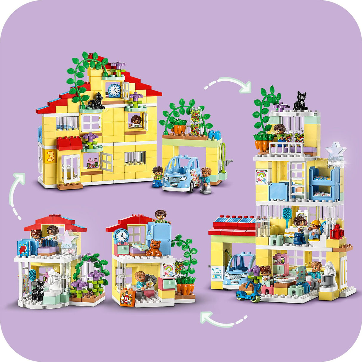 10994 3 in 1 Family House Set with Toy Car - LEGO Duplo - Pickup Only