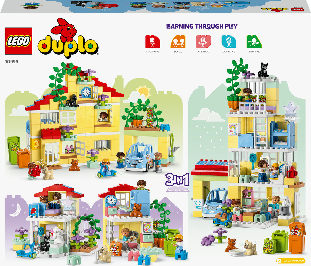 10994 3 in 1 Family House Set with Toy Car - LEGO Duplo - Pickup Only