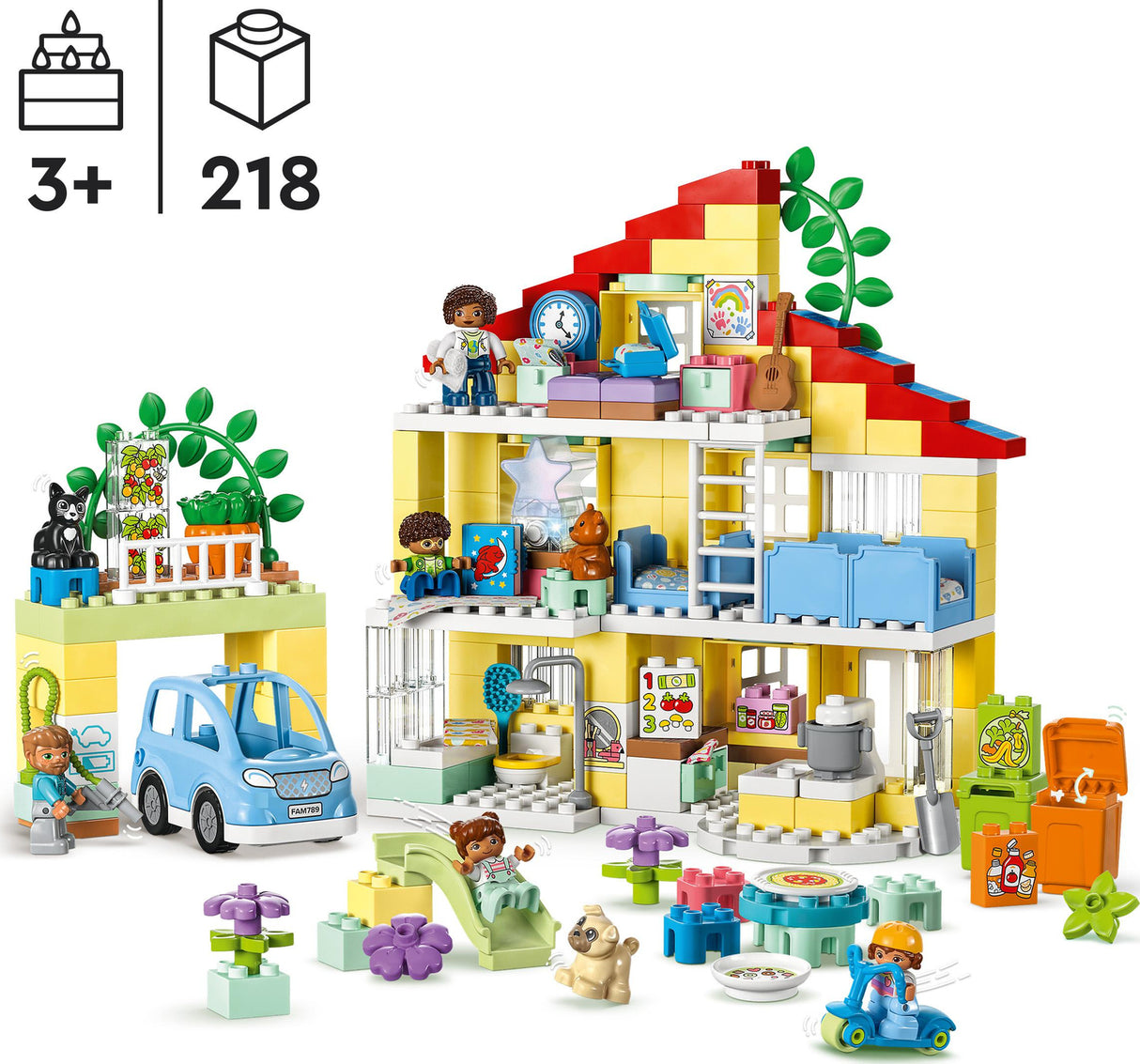 10994 3 in 1 Family House Set with Toy Car - LEGO Duplo - Pickup Only