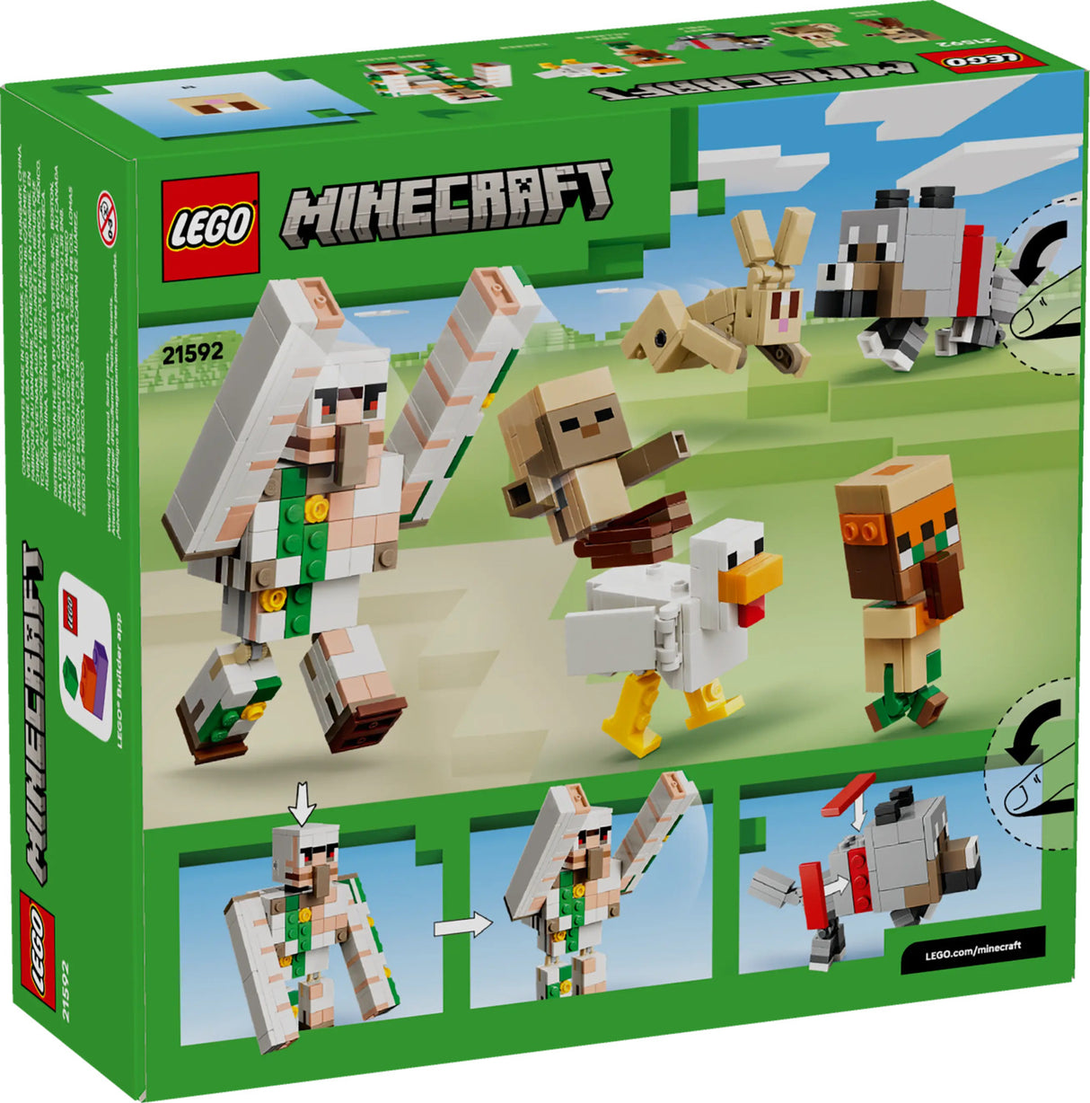 LEGOĀ® MinecraftĀ® Chicken Jockey Desert Attack