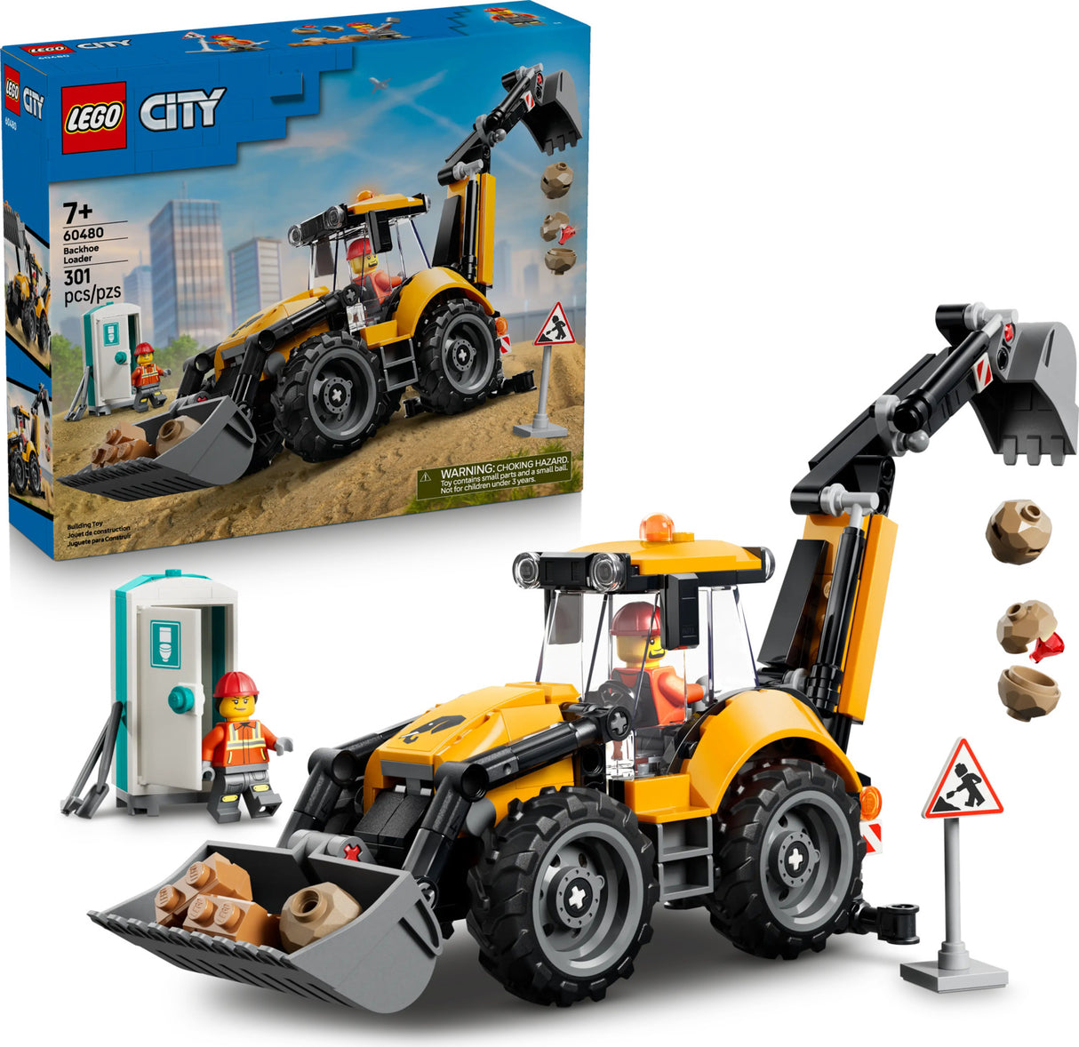LEGOĀ® City Yellow Backhoe Loader