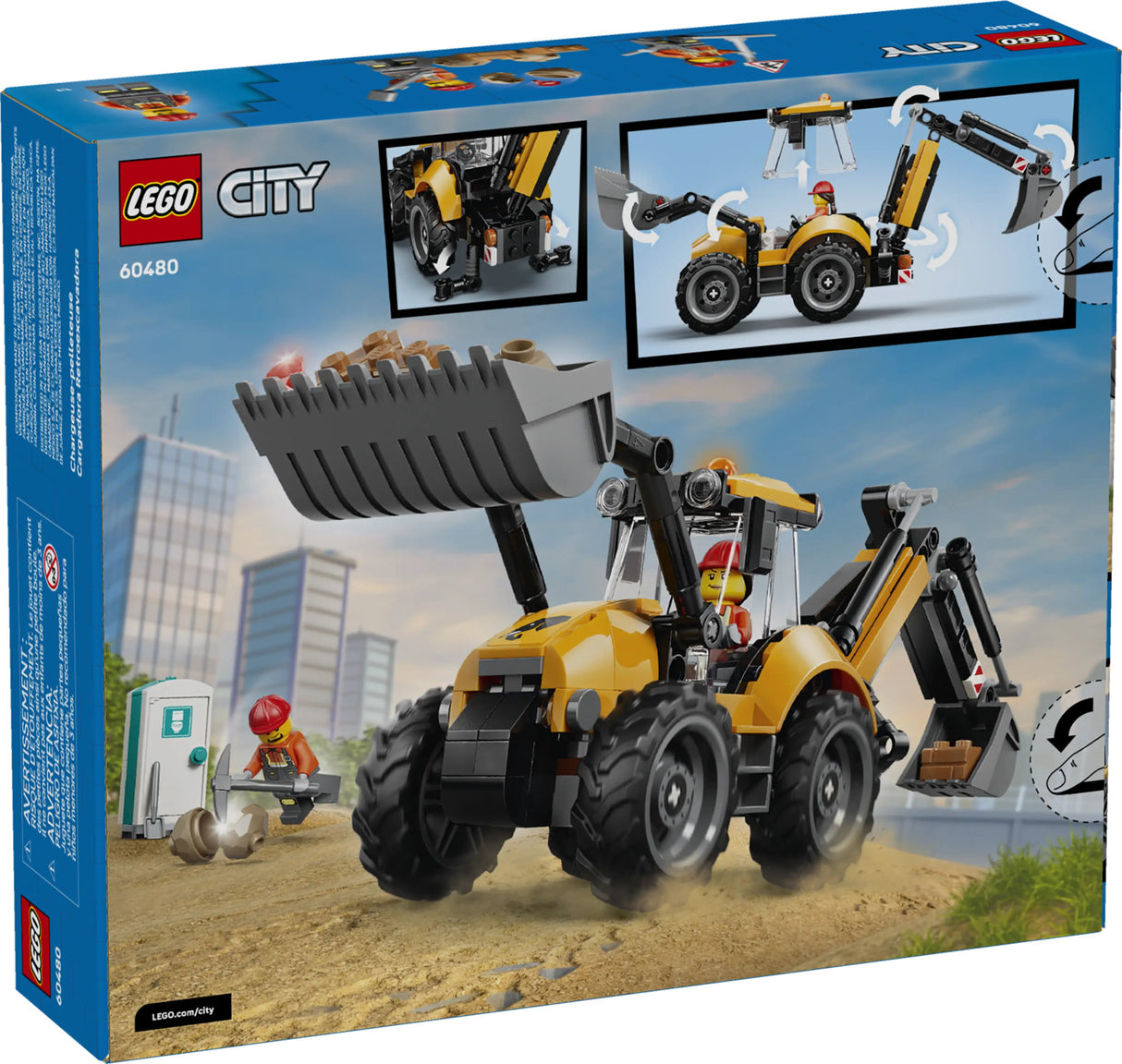 LEGOĀ® City Yellow Backhoe Loader