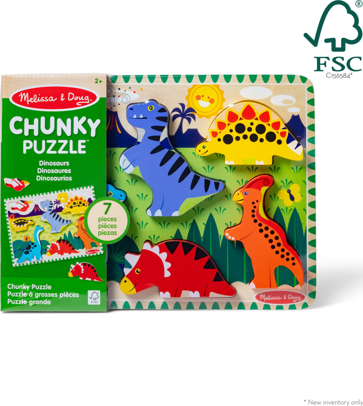 Dinosaurs Chunky Puzzle - 7 Pieces Melissa & Doug