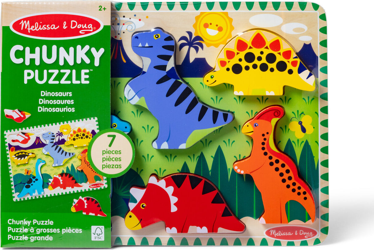 Dinosaurs Chunky Puzzle - 7 Pieces Melissa & Doug