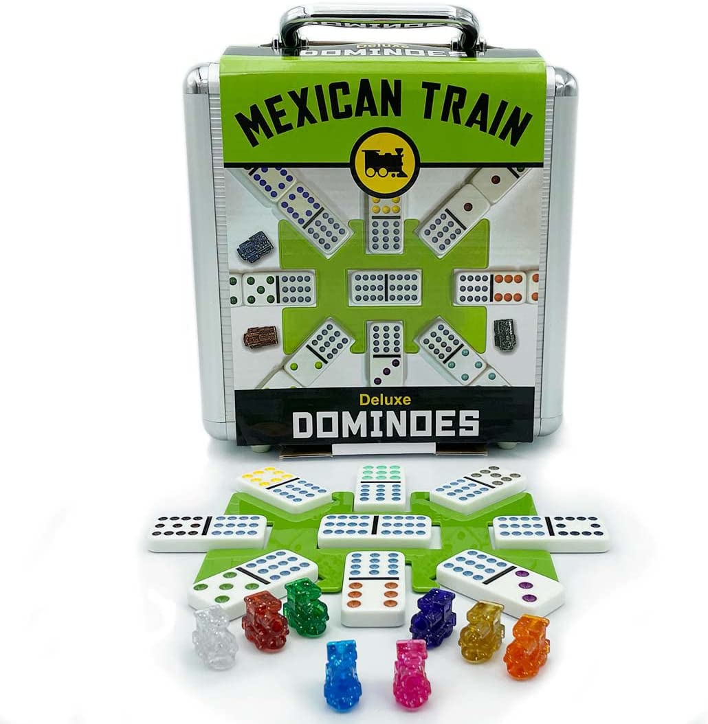 Mexican Train Dominoes in Deluxe Tin
