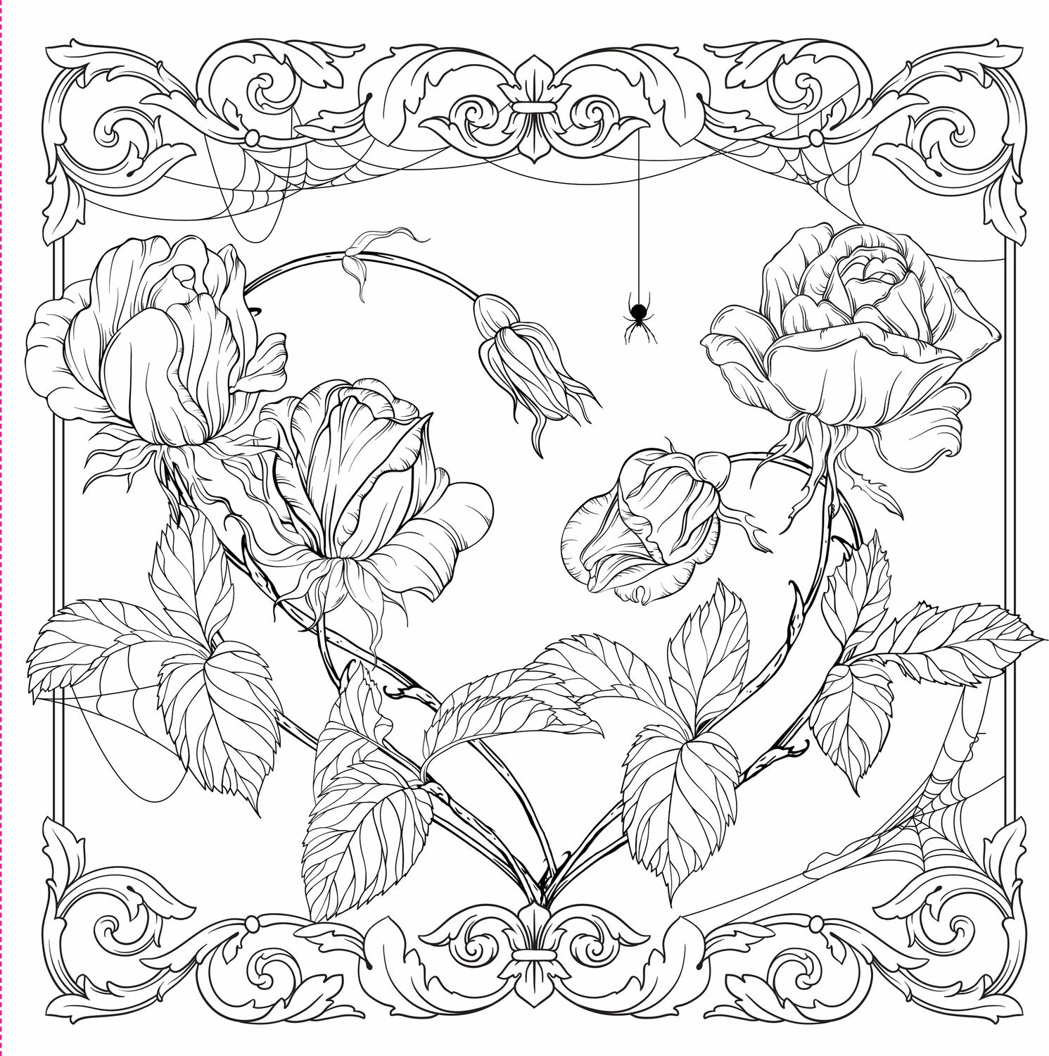 Goth Garden Adult Coloring Book (31 one-sided designs on thick paper)
