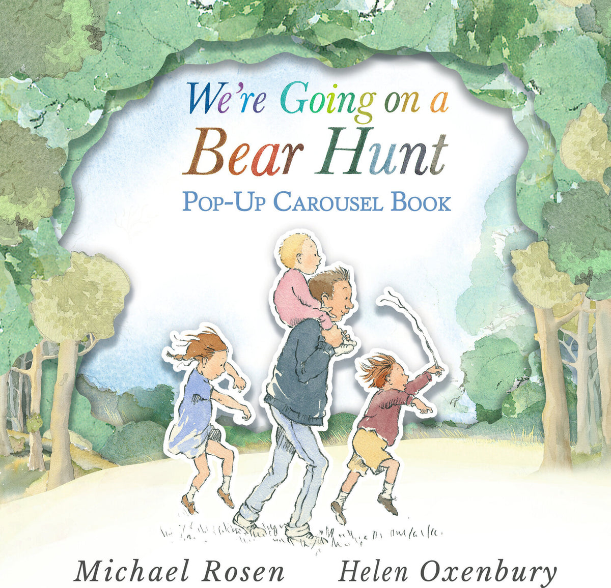 We're Going on a Bear Hunt Pop-Up Carousel Book: (An Interactive Peep-Through Gift Edition with Layered Scenes and Ribbon Tie for Kids Ages 3-7)