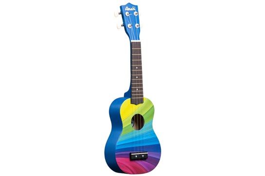 Amahi Ukulele - Wavy Rainbow - Pickup Only