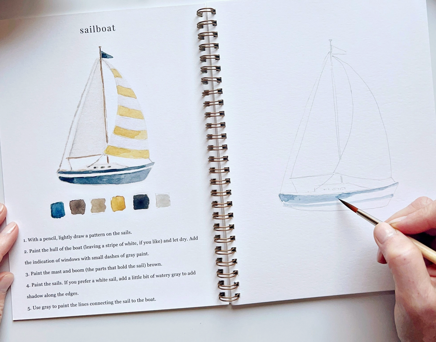 Seaside Watercolor Workbook