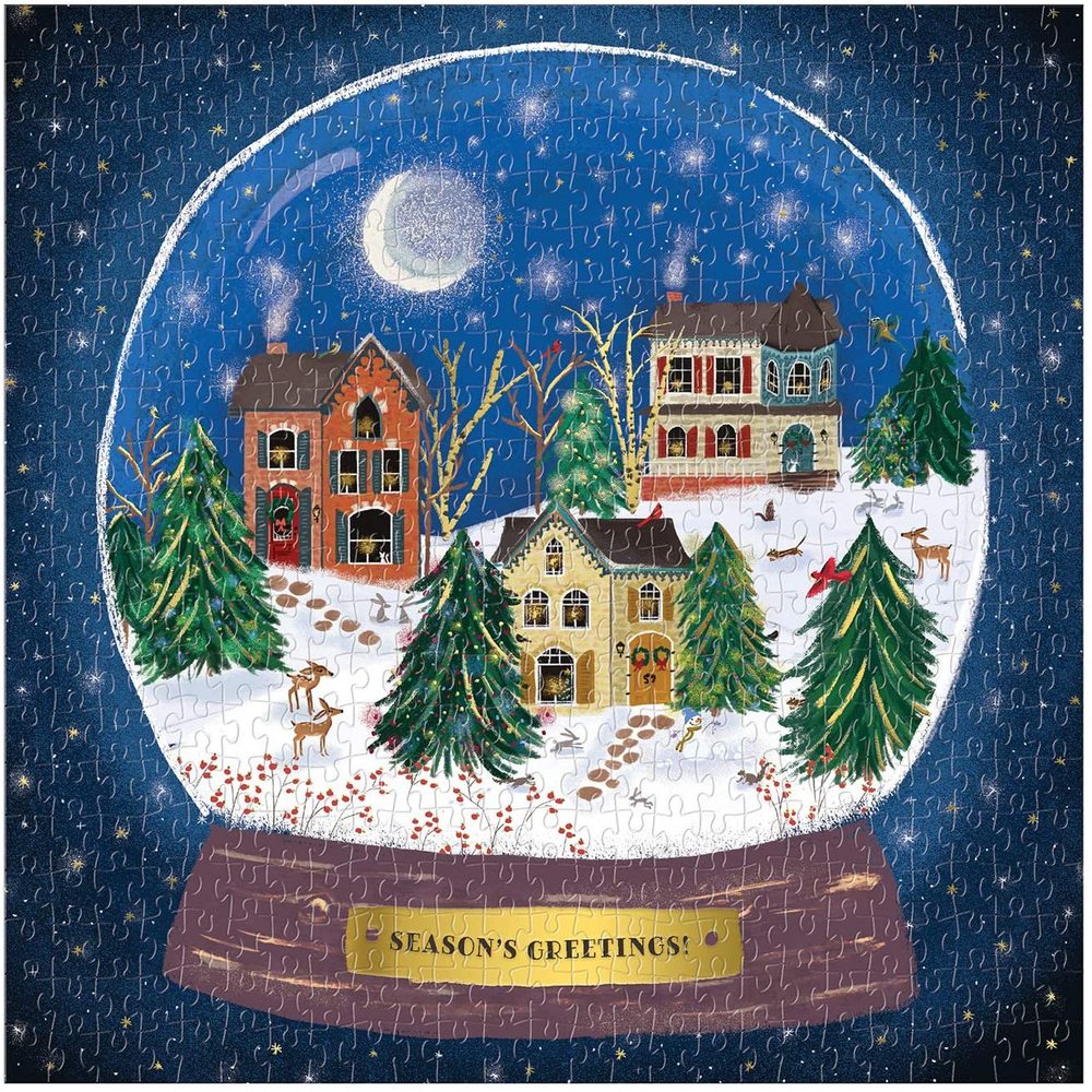 500 Piece Puzzle, Winter Snow Globe
