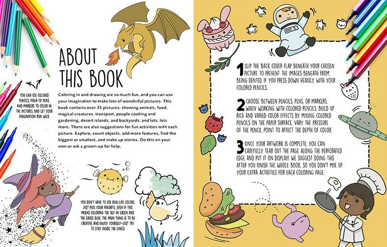 Color Cute Stuff: A Coloring Activity Book for Kids Sterling