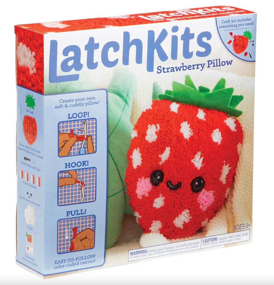 Latchkits Strawberry Pillow Latch Hook Kit