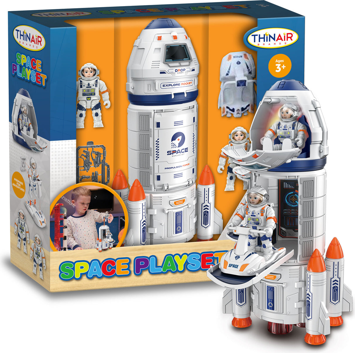 Space Explorer Play Set with Sound & Light Action Thin Air Brands, LLC