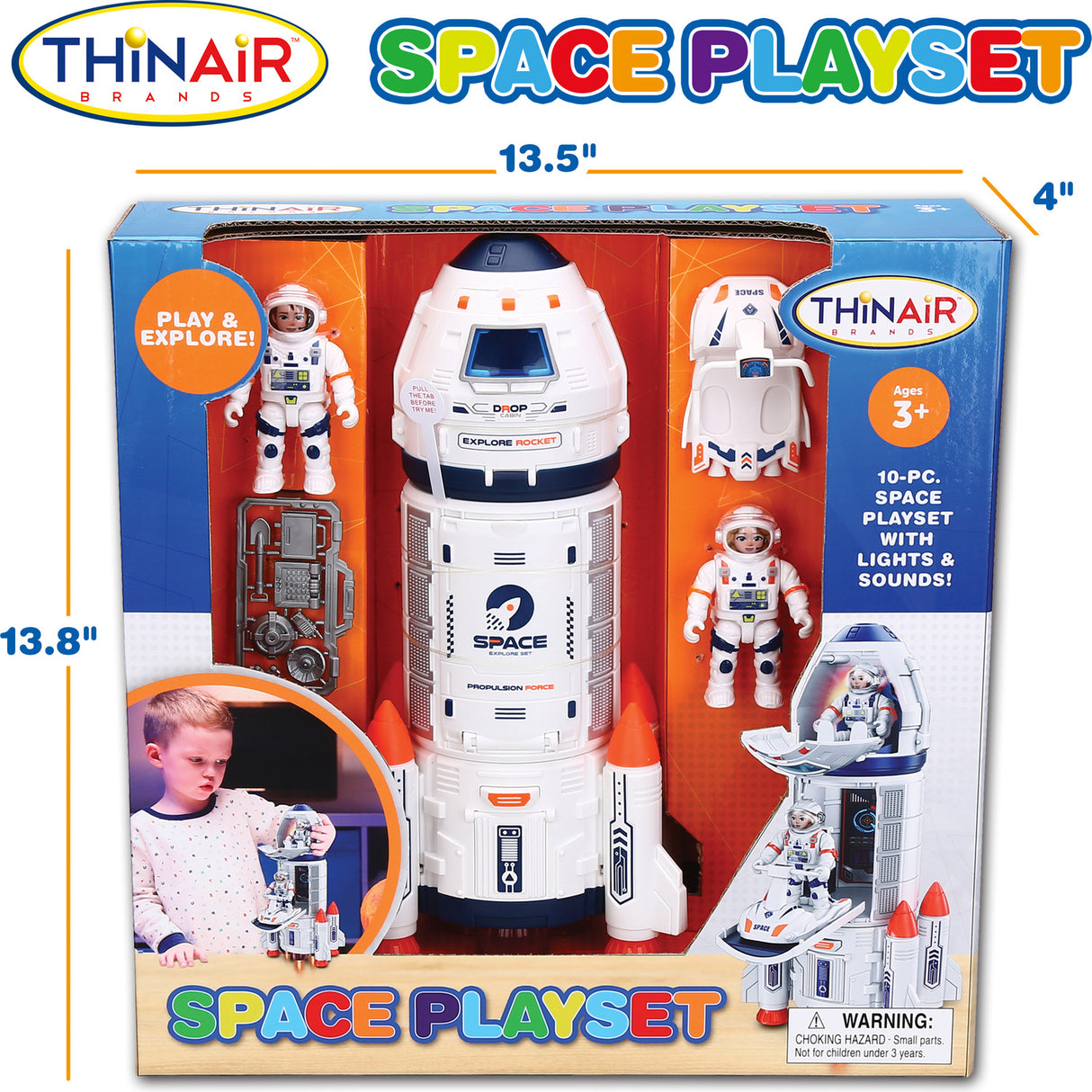 Space Explorer Play Set with Sound & Light Action Thin Air Brands, LLC