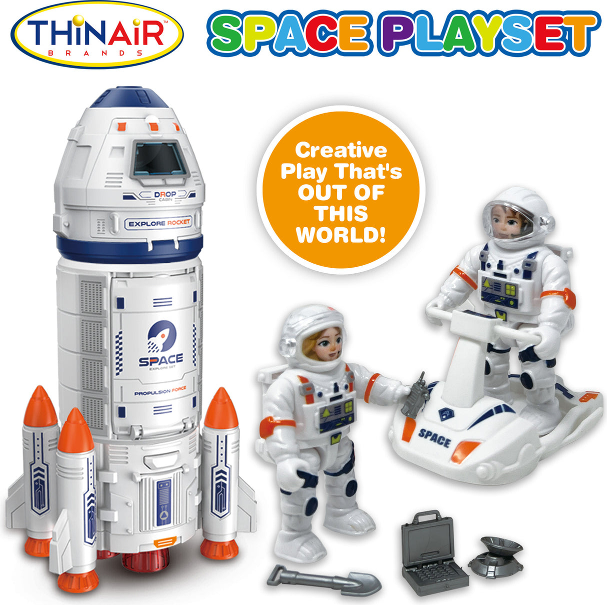 Space Explorer Play Set with Sound & Light Action Thin Air Brands, LLC