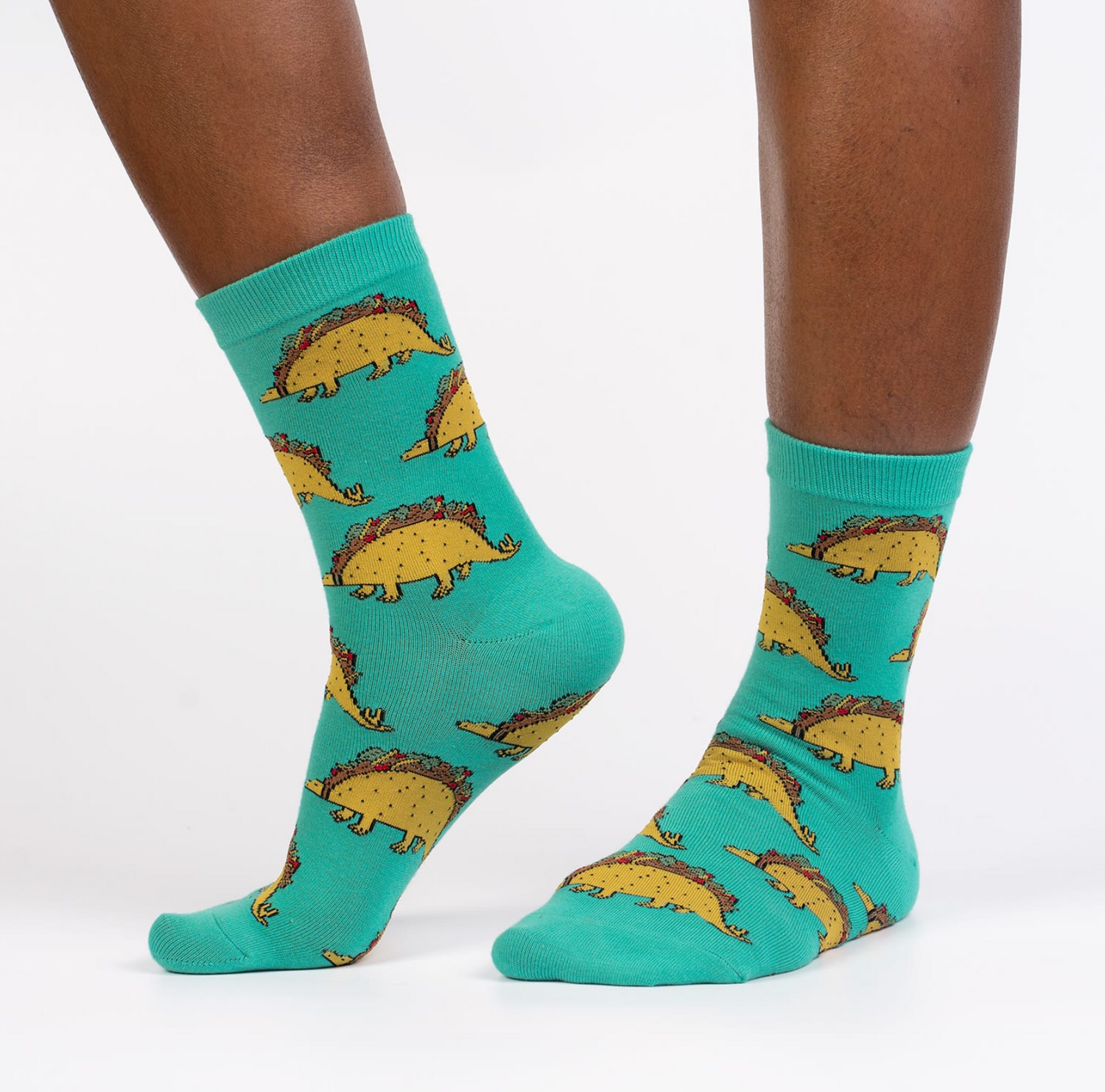 Women's Crew Socks: Tacosaurus