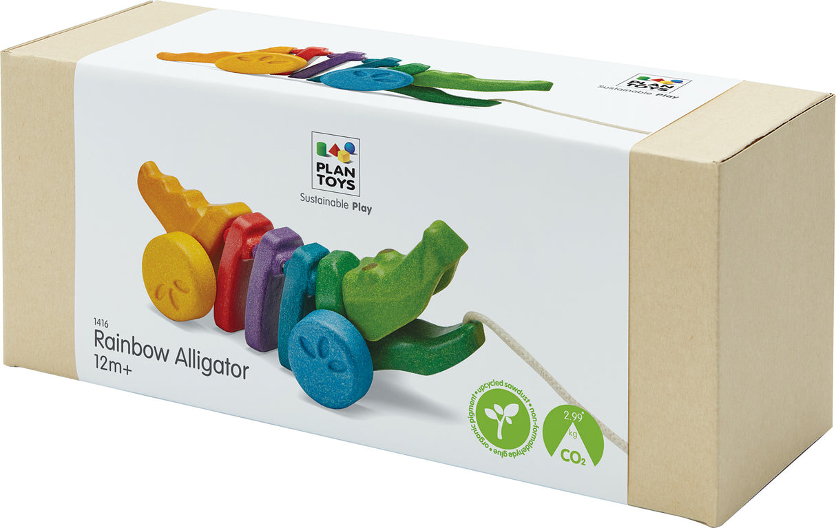 Rainbow Alligator Pull Toy
