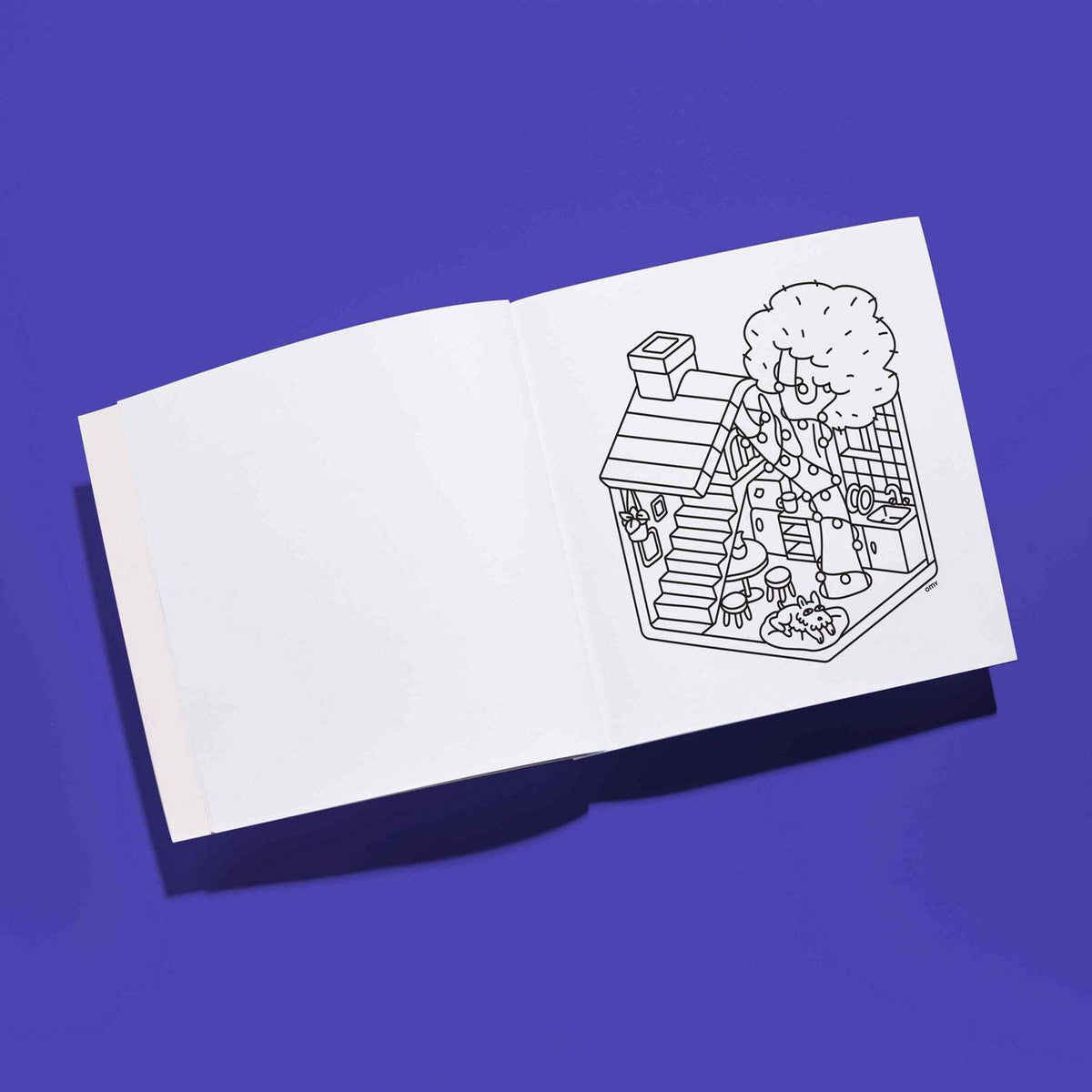 Cozy Art Tiny House Coloring Notebook