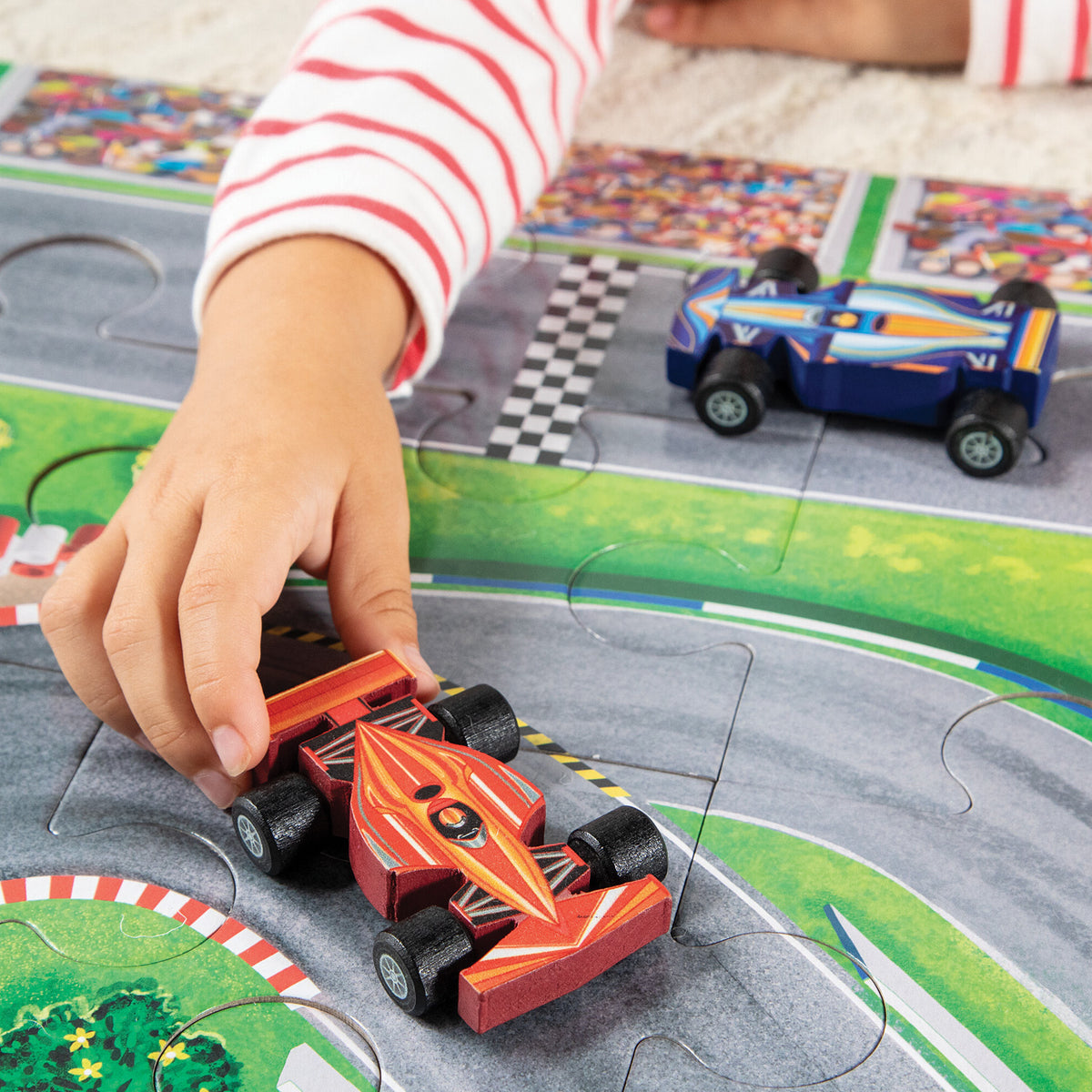 48 Piece Floor Puzzle, Puzzle & Play: Race Day MindWare